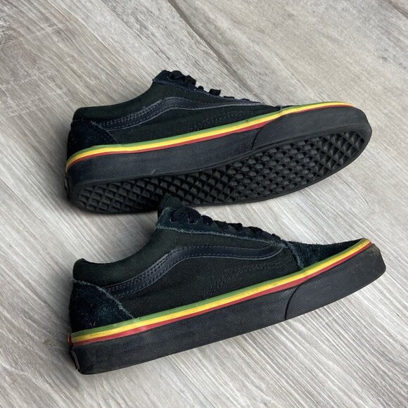RARE VANS Authentic Black RASTA Red Yellow‎ Green Men 4 Women 5.5 Snoop - Picture 13 of 13